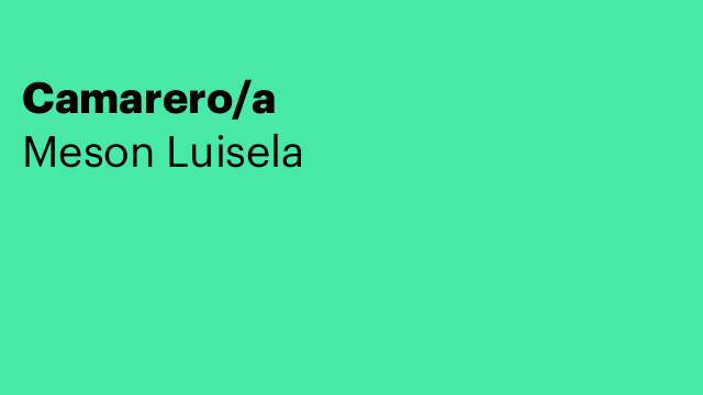 Camarero/a