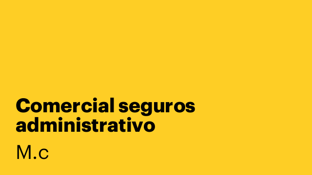 Comercial seguros administrativo