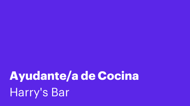 Ayudante/a de Cocina