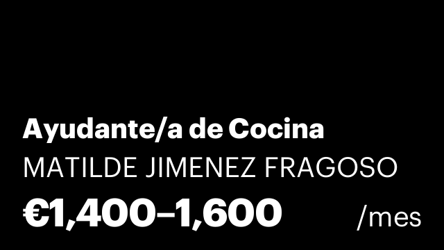 Ayudante/a de Cocina