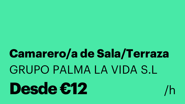 Camarero/a de Sala/Terraza
