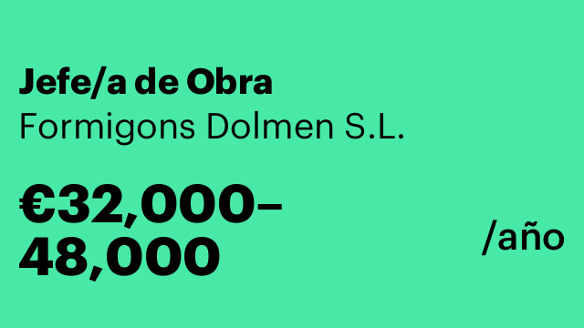 Jefe/a de Obra