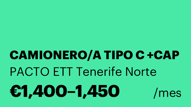 CAMIONERO/A TIPO C +CAP