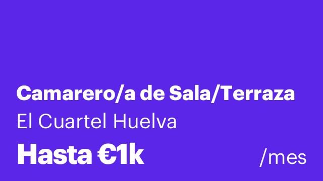 Camarero/a de Sala/Terraza