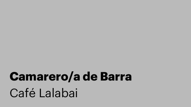 Camarero/a de Barra