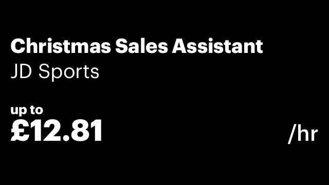 Christmas Sales Assistant