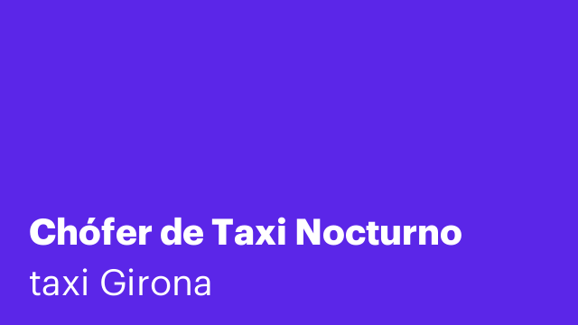 Chófer de Taxi Nocturno