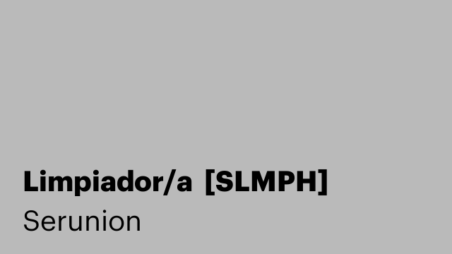 Limpiador/a  [SLMPH]