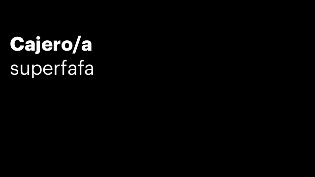 Cajero/a