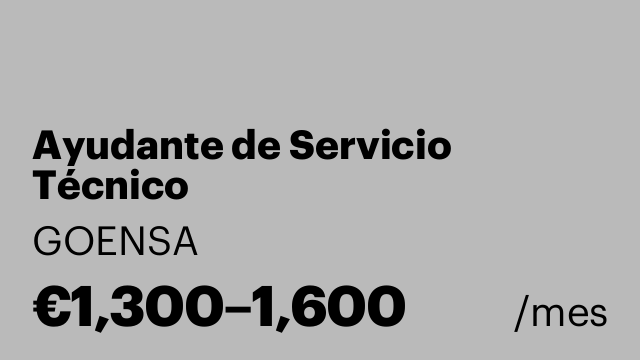 Ayudante de Servicio Técnico
