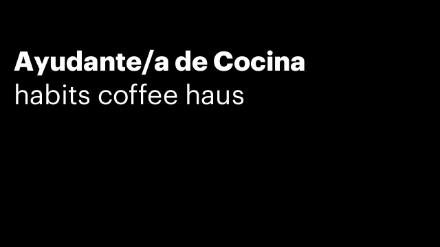 Ayudante/a de Cocina