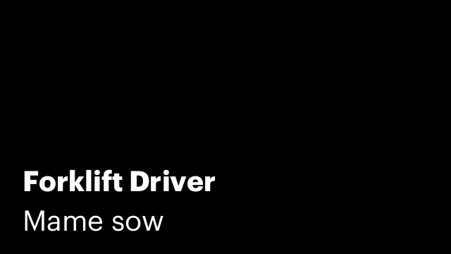 Forklift Driver