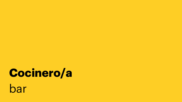 Cocinero/a