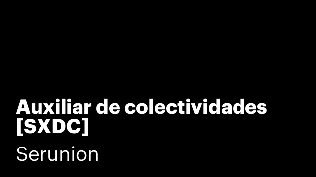 Auxiliar de colectividades [SXDC]