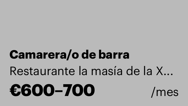 Camarera/o de barra