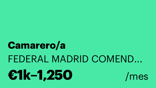 Camarero/a