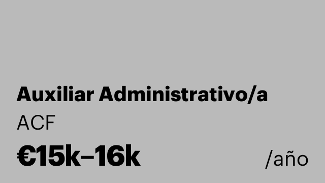 Auxiliar Administrativo/a