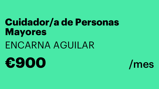 Cuidador/a de Personas Mayores