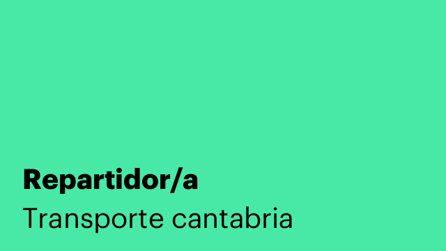 Repartidor/a