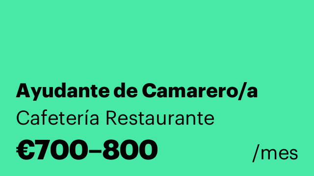 Ayudante de Camarero/a