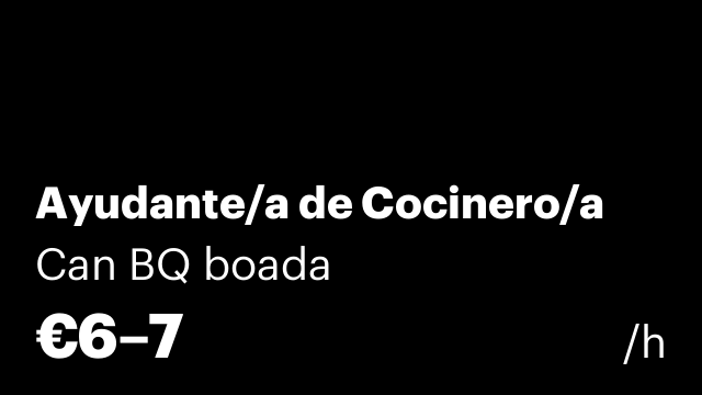 Ayudante/a de Cocinero/a