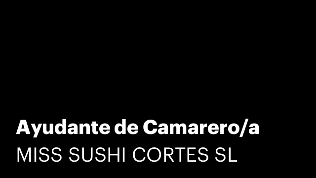 Ayudante de Camarero/a