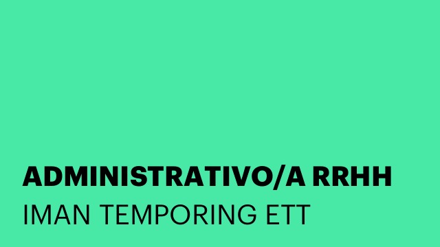 ADMINISTRATIVO/A RRHH