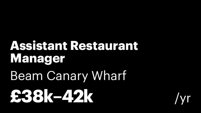 Assistant Restaurant Manager