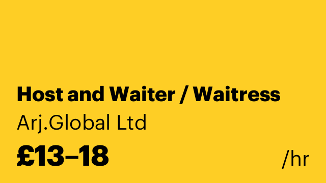 Host and Waiter / Waitress
