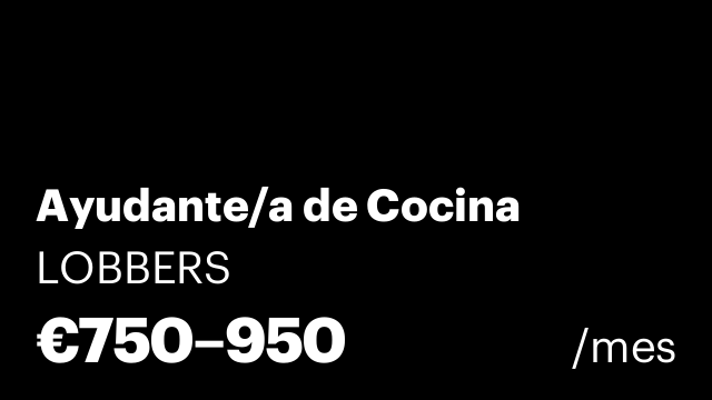 Ayudante/a de Cocina