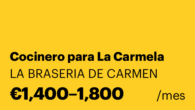 Cocinero para La Carmela
