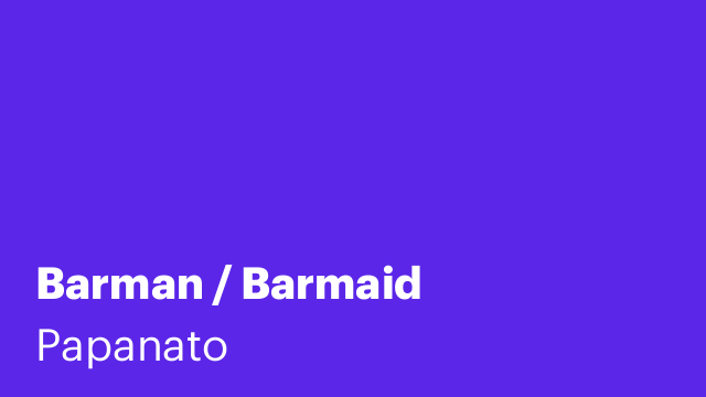 Barman / Barmaid