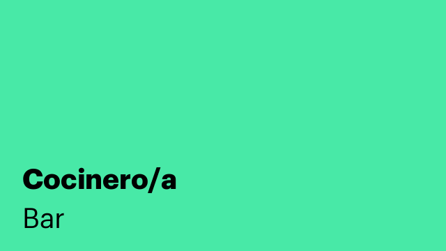 Cocinero/a