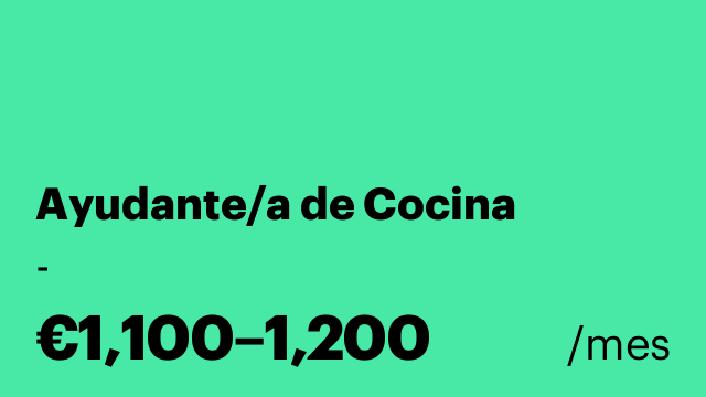 Ayudante/a de Cocina