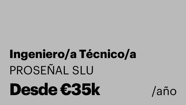 Ingeniero/a Técnico/a