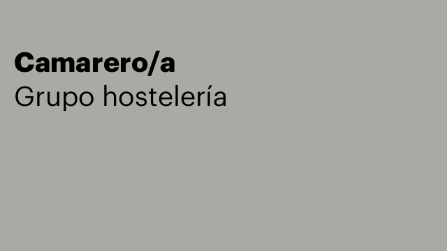 Camarero/a