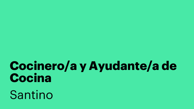 Cocinero/a y Ayudante/a de Cocina
