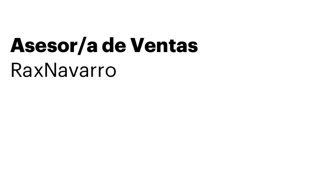 Asesor/a de Ventas