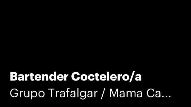 Bartender Coctelero/a