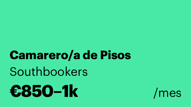 Camarero/a de Pisos