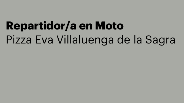 Repartidor/a en Moto