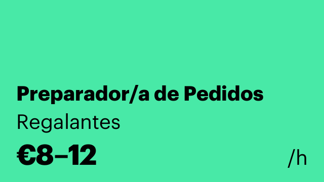Preparador/a de Pedidos