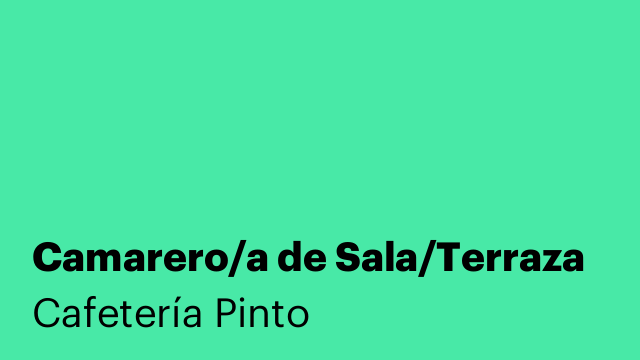 Camarero/a de Sala/Terraza