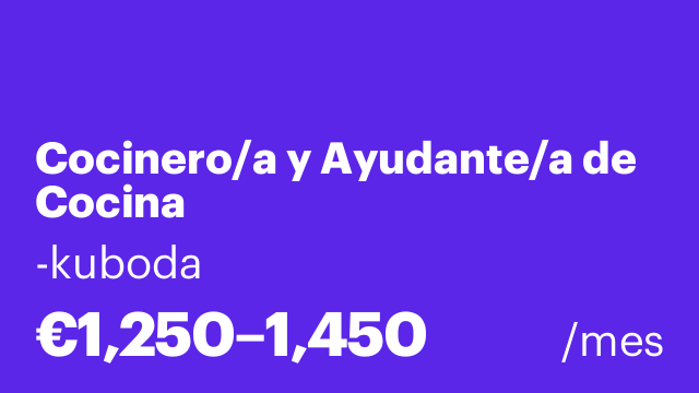 Cocinero/a y Ayudante/a de Cocina