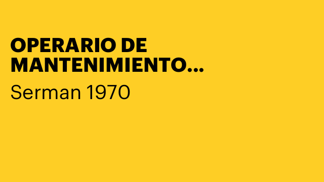 OPERARIO DE MANTENIMIENTO MULTIFUNCIÓN EN IRÚN