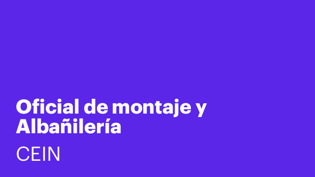 Oficial de montaje y Albañilería