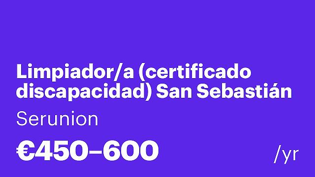 Limpiador/a (certificado discapacidad) San Sebastián de los Reyes [SLCD]
