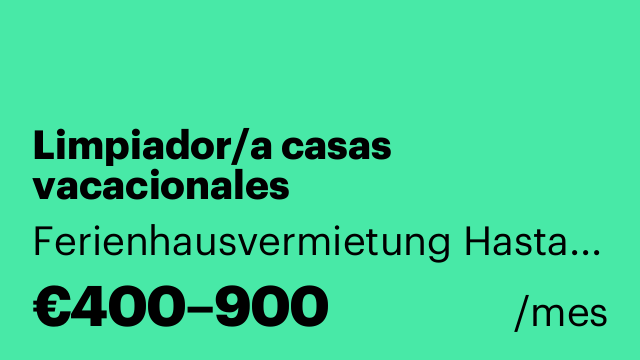 Limpiador/a casas vacacionales