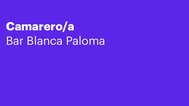 Camarero/a