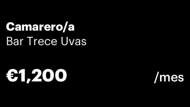 Camarero/a
